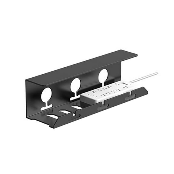 No Drilling Required Metal Cable Storage Tray Under Desk Wire Organization Rack