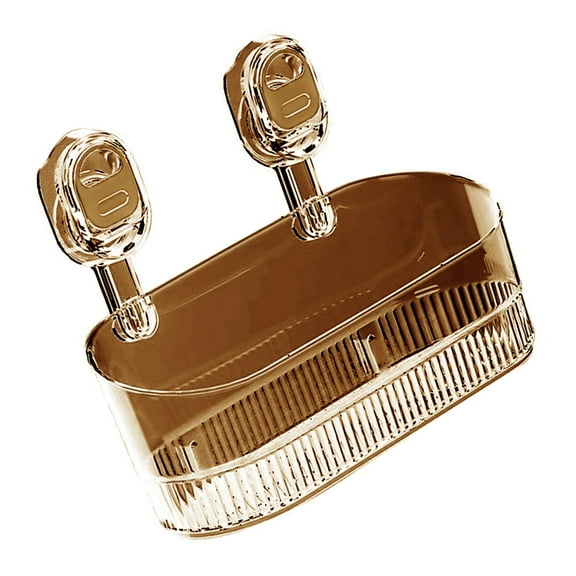 No Drilling Suction Shower Organizer Transparent Clear Storage Box for Bathroom