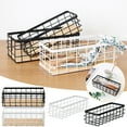 thumbnail image 1 of No Drilling Wall Hanging Mounted Metal Wire Baskets Kitchen Organization Storage, Must Have Household Items, 1 of 5