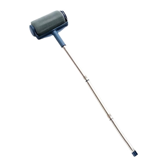 No-Drip Ceiling Paint Roller with Extendable Pole and Brush, High-Density Wall Painting Tool for Interior Surfaces, Manual Paint Roller Kit for Decks, Doors, and Ceiling Painting,Navy