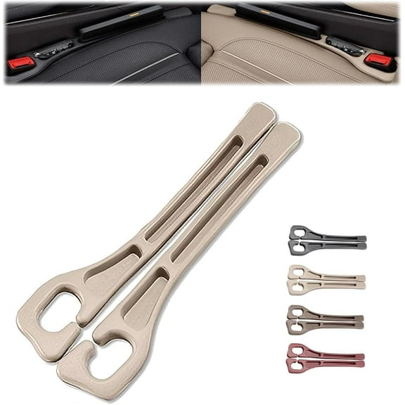 No Drop Seat Guard, Car Seat Gap Filler, Drop seat Gap fillers Between Seat and Console Stop Things from Dropping (Beige)
