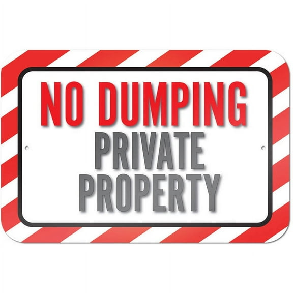 No Dumping Private Property Sign