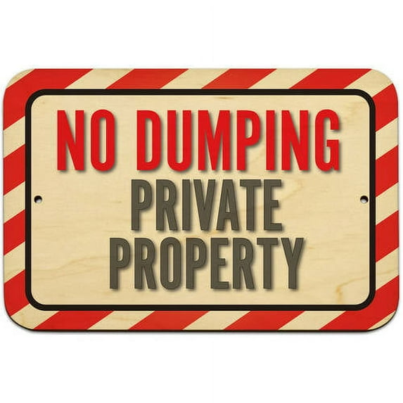 No Dumping Private Property Sign