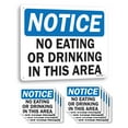 thumbnail image 1 of No Eating or Drinking in this Area OSHA Notice Rigid Plastic Sign 24 Inch x 18 Inch - 10 Pack, 1 of 8