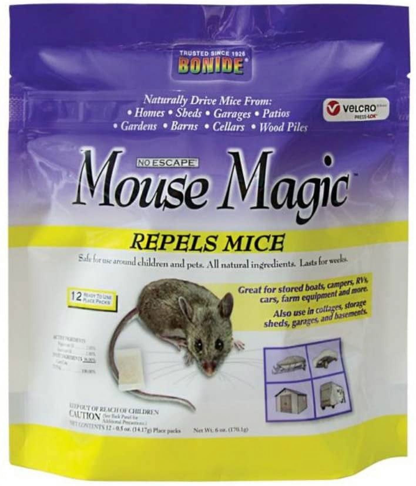 BONIDE No Escape Mouse Magic Ready To Use Place Packs — Residential Use, Standard Application