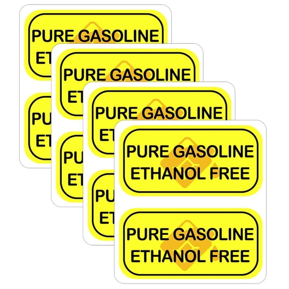 No Ethanol Sticker Pure Gasoline Ethanol Free Sticker 2x4 Inch Gas Can Labels Fuel Labels Gas Station Pump Decal 8Pcs
