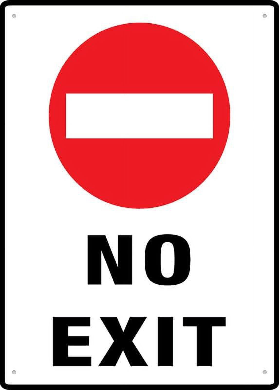 No Exit Sign 8 X 12 Inches Rust Free Aluminum - Uv Protected ...