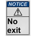 thumbnail image 1 of No Exit Sign, Industrial Not an Exit Sign 8"x12" UV Resistant for Indoor Outdoor Facility Zone, 1 of 7