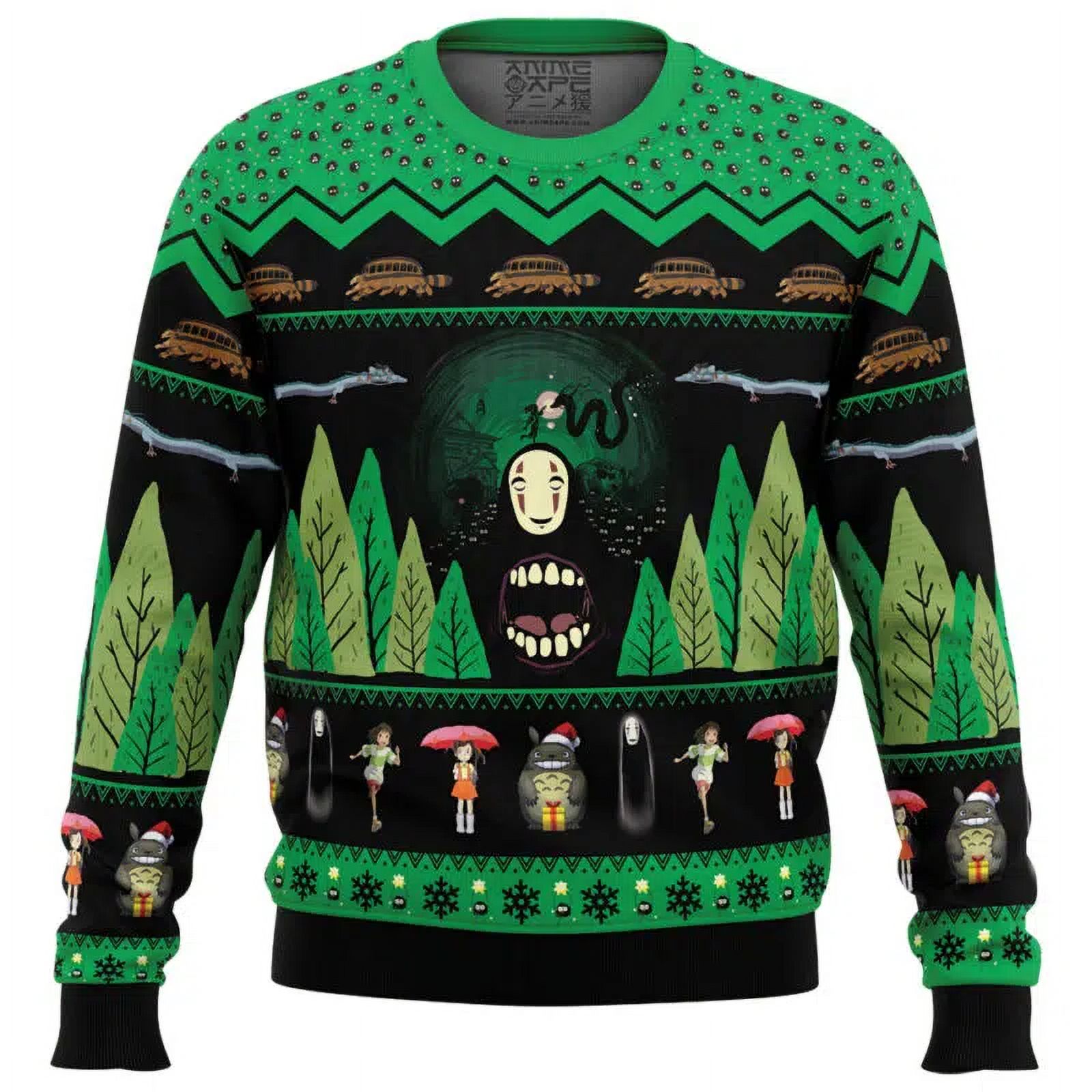 No Face Spirited Away Ugly Christmas Sweater - Walmart.com