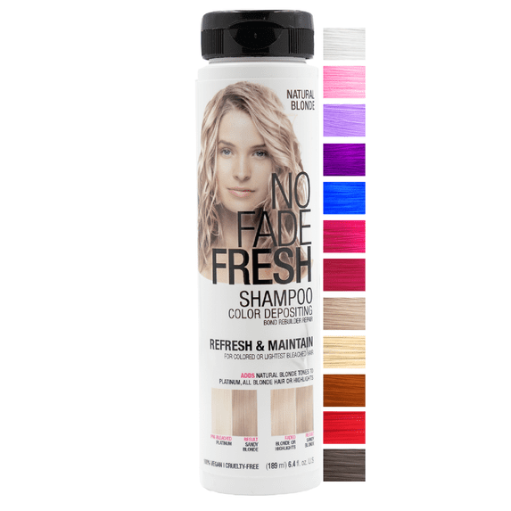 No Fade Fresh Natural Blonde Color Depositing Shampoo with BondHeal Bond Rebuilder, 6.4 oz