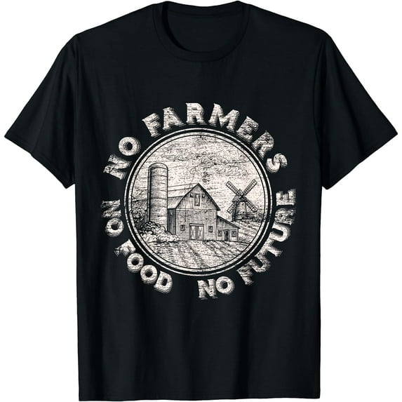 No Farmers No Food No Future T-Shirt Black X-Large