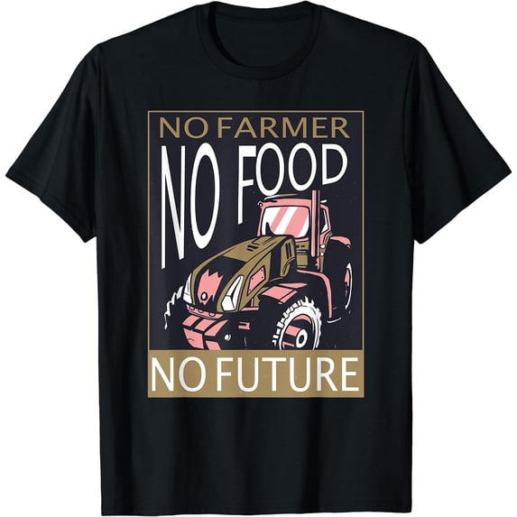 No Farmers No Food No Future T-Shirt Black X-Large