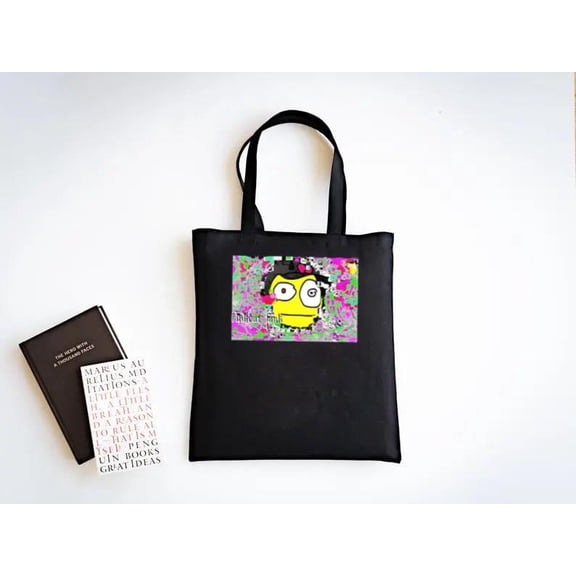 No Fart Plush Blackout Funk Meme Graphic Bold Style Statement Tote Bag V41489 Unisex