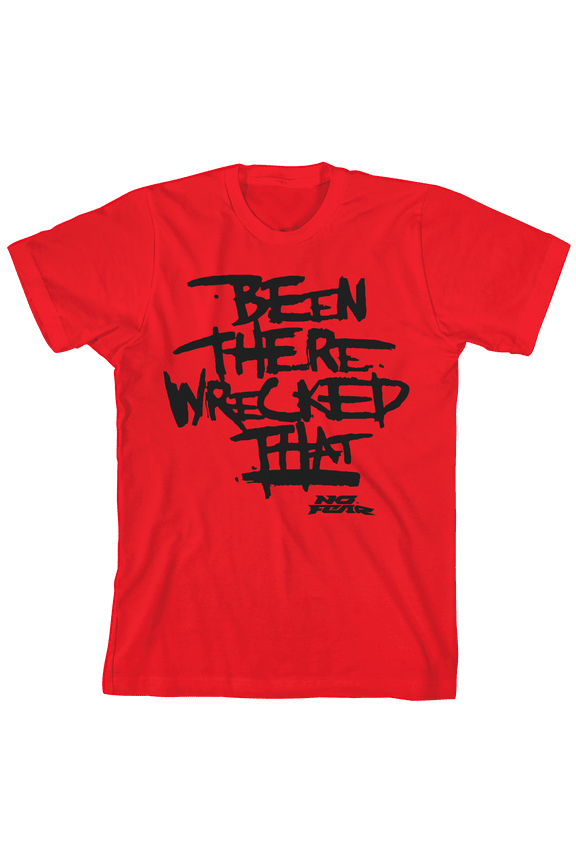 No Fear Been There Wrecked That Crew Neck Short Sleeve Red Boy's T-shirt-Medium