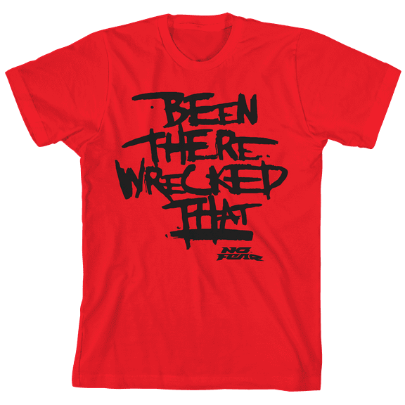 No Fear Been There Wrecked That Crew Neck Short Sleeve Red Boy's T-shirt-XXL