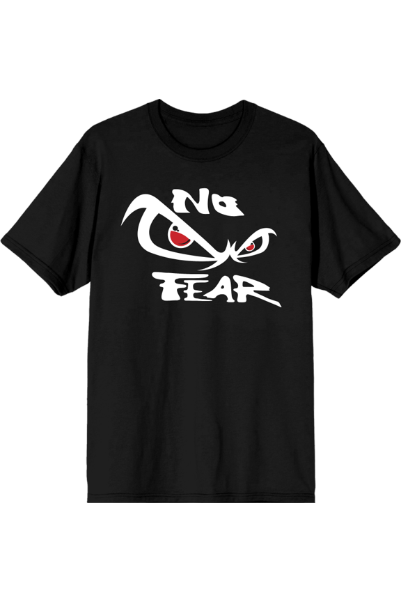 No Fear Classic Logo Adult Black Crew Neck Short Sleeve Tee-Medium