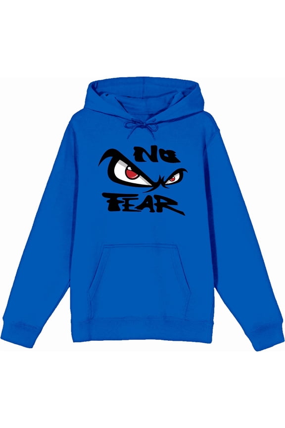 No Fear Classic Logo Adult Blue Long Sleeve Hoodie-XL