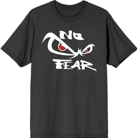 No Fear Classic Logo Adult Charcoal Crew Neck Short Sleeve Tee-Medium