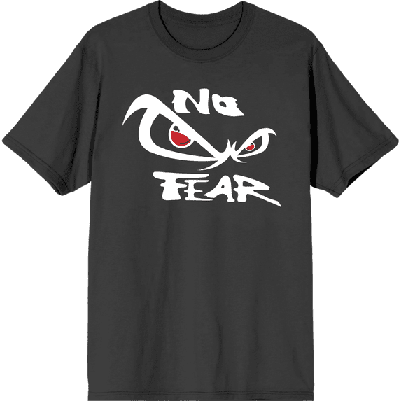 No Fear Classic Logo Adult Charcoal Crew Neck Short Sleeve Tee-Medium