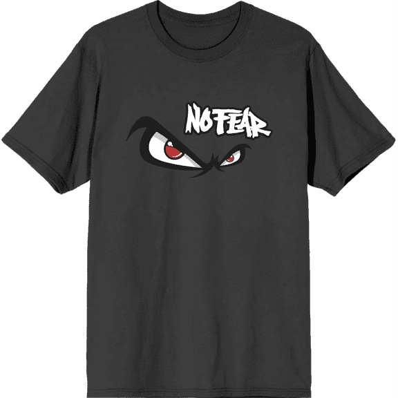 No Fear Classic Logo Adult Charcoal Crew Neck Short Sleeve Tee-Small
