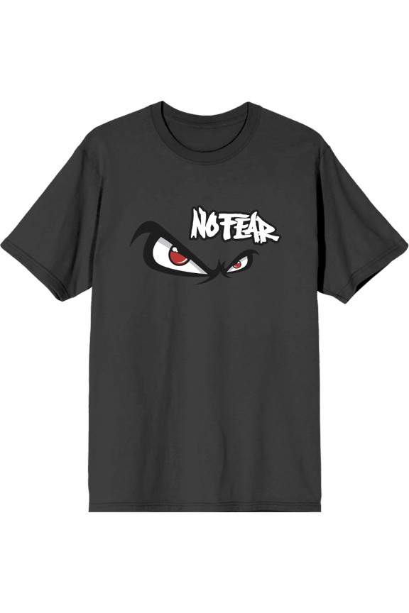 No Fear Classic Logo Adult Charcoal Crew Neck Short Sleeve Tee-XS