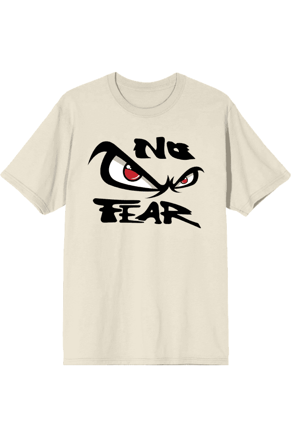No Fear Classic Logo Adult Natural Crew Neck Short Sleeve Tee-3XL
