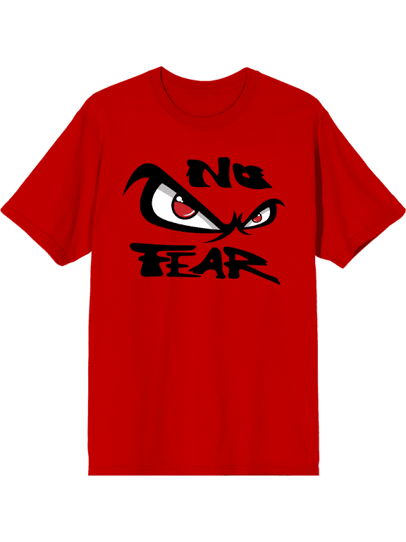 No Fear Classic Logo Adult Red Crew Neck Short Sleeve Tee-Medium