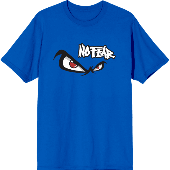 No Fear Classic Logo Adult Royal Blue Crew Neck Short Sleeve Tee-3XL