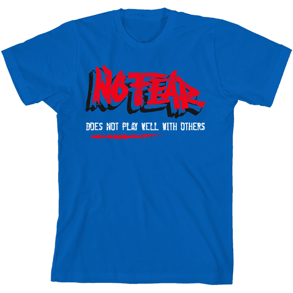 No Fear "Does Not Play Well with Others" Youth Natural Crew Neck Short Sleeve Tee-XXL