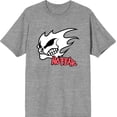 thumbnail image 1 of No Fear Fire Skull Logo Adult Heather Gray Crew Neck Short Sleeve Tee-Medium, 1 of 4