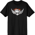 thumbnail image 1 of No Fear Skull With Wings Logo Adult Black Crew Neck Short Sleeve Tee-Small, 1 of 2