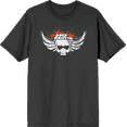 thumbnail image 1 of No Fear Skull With Wings Logo Adult Charcoal Crew Neck Short Sleeve Tee-3XL, 1 of 2