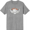 thumbnail image 1 of No Fear Skull With Wings Logo Adult Heather Gray Crew Neck Short Sleeve Tee-XS, 1 of 2