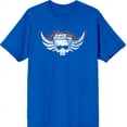 thumbnail image 1 of No Fear Skull With Wings Logo Adult Royal Blue Crew Neck Short Sleeve Tee-Medium, 1 of 2