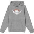 thumbnail image 1 of No Fear Skull With Wings Vintage Logo Adult Heather Gray Long Sleeve Hoodie-3XL, 1 of 3