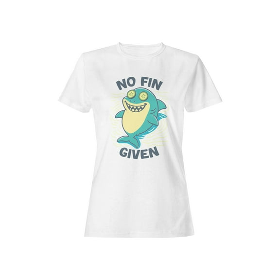 No Fin Given Shark Cartoon Women's T-shirt
