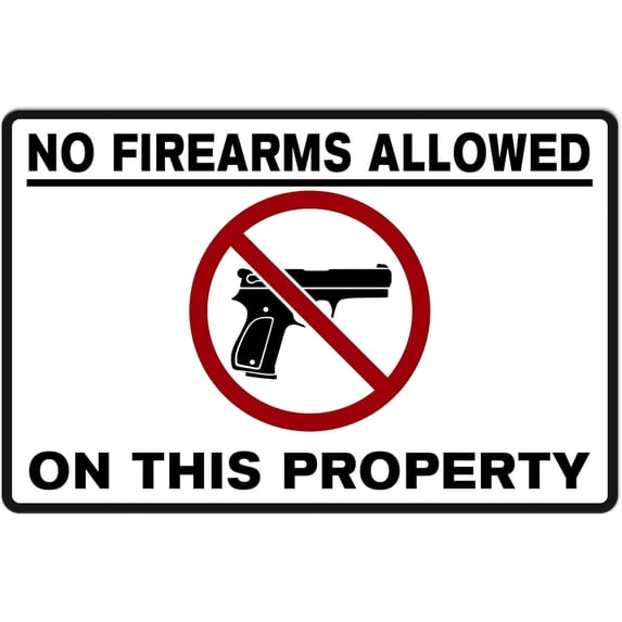 No Firearms Allowed On This Property, Violators Considered Trespassers Warning Metal Tin Signs, for Home Outdoor Yard Building School 8X12 Inches