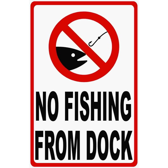 No Fishing From Dock Sign