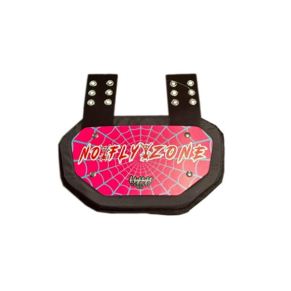 No Fly Zone Football Back Plate - Lower Back Protection for Shoulder Pads - Back Bone Protector Shield Backplate for Youth & Adult