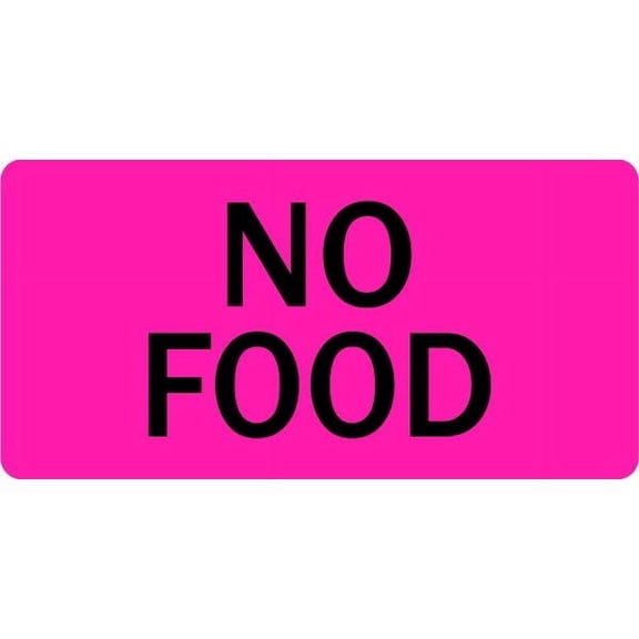 No Food Veterinary Labels