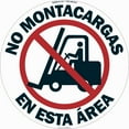 thumbnail image 1 of No Forklifts Spanish Non-Slip Floor Marker | 6 Pack of 16" Circle Vinyl Decal | Protect Your Business, Work Place & Customers |  Made in The USA, 1 of 3