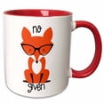 thumbnail image 1 of 3drose, No Fox Given, 11oz Two-tone Red Mug, 1 of 6