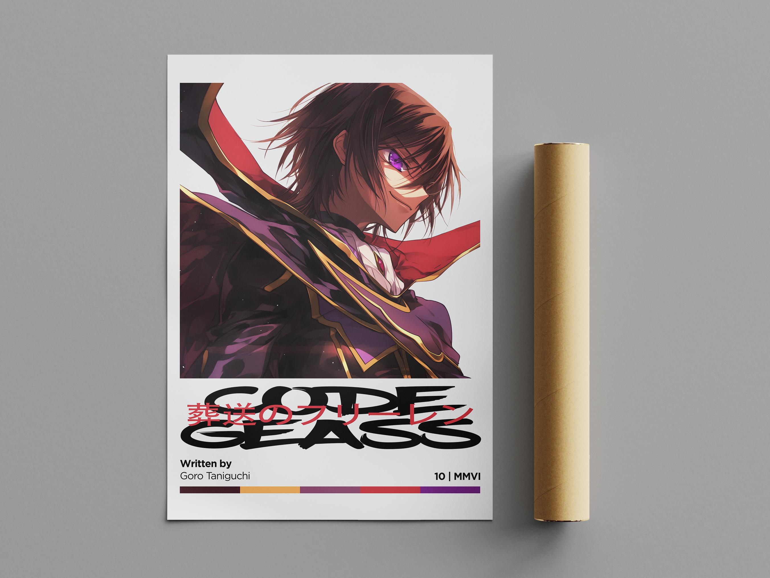 (No Frame) Code Geass Poster, Minimalist Poster, Anime Poster, Wall Art ...