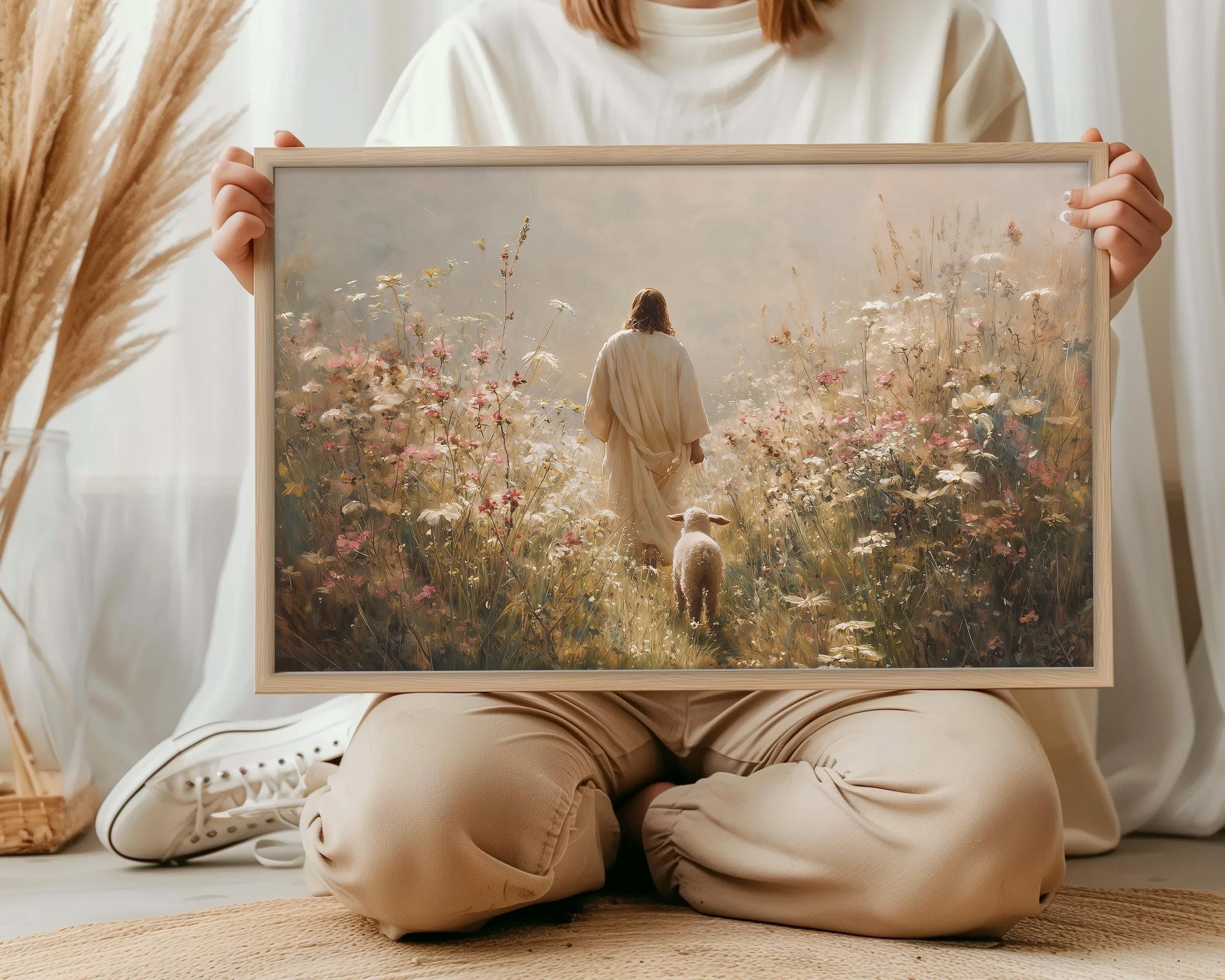 No Frame Jesus Leaves the 99 Christian wall art Printable, The Lost ...