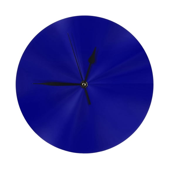 No Frame No Glass Cover Round Wall Clock 9.84in With Tripod For Office Kitchen Living Room Guest Room Dining Room Bedroom Royal Blue