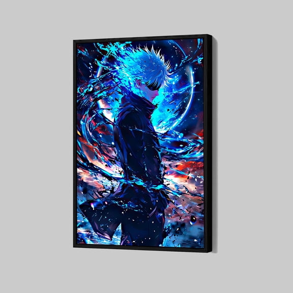 No Frame Satoru Gojo Jujutsu Kaisen Poster Manga Fan Print Anime Wall Art Cartoon Home Decor