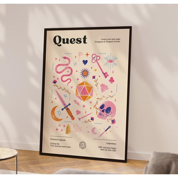 (No Frame) art print, dice wall art,poster, nerdy player gift