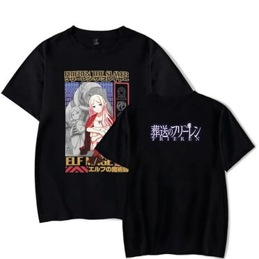 No Frieren Beyond Journey's End T-Shirt Unisex Casual Printed Short Sleeve Top Tee