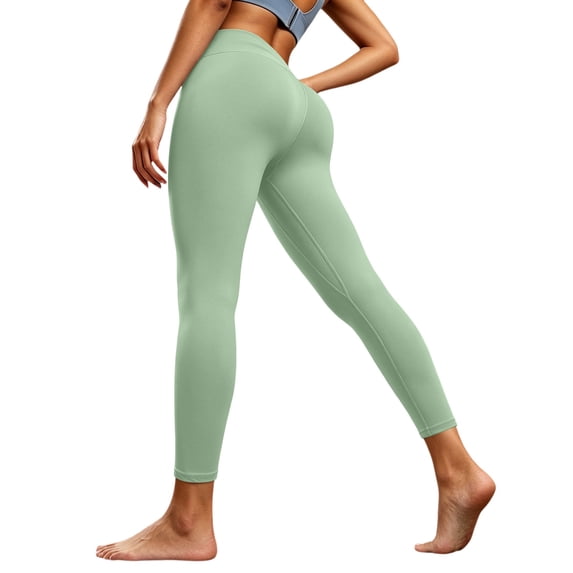No Front Seam Workout Leggings for Women High Waisted Soft Yoga Pants Butt Lifting Stretch Pants for Gym Running Sports Daily Active Wear