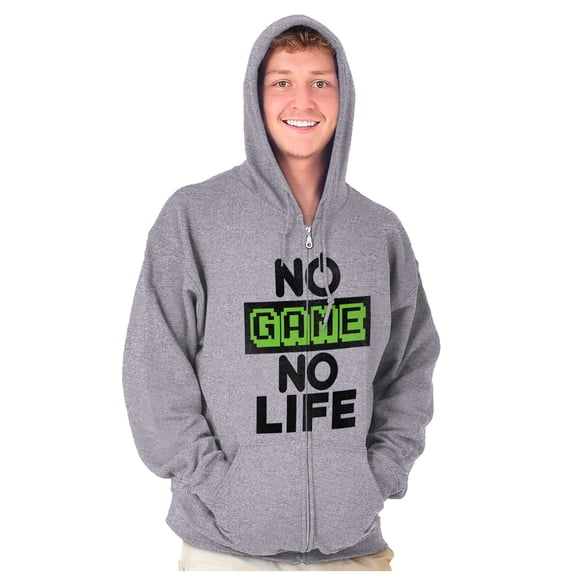 No Game No Life Unisex Fleece Graphic Zip Up Hoodie Brisco Brands 2X